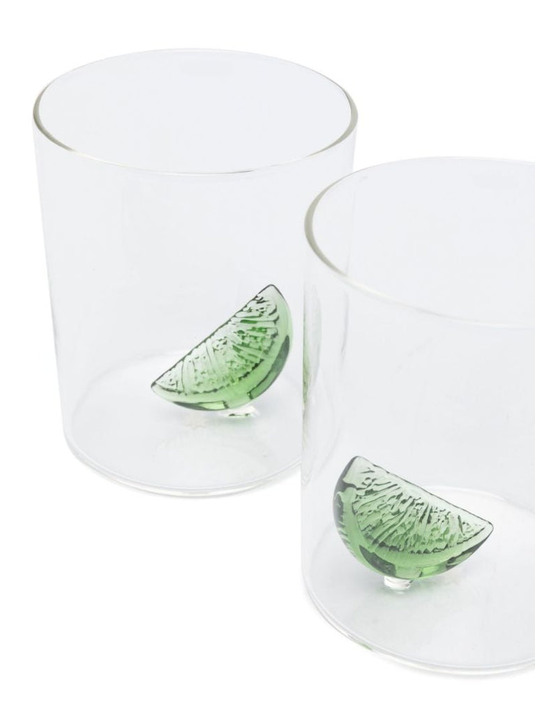 Clear Lime-cut Glass Set