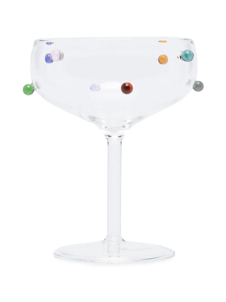 Clear Pomponette Champagne Coupe Set