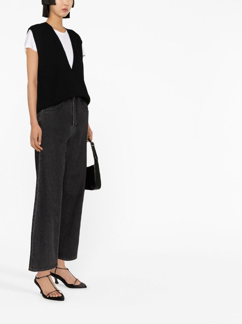 Black Linn V-neck Cashmere Vest