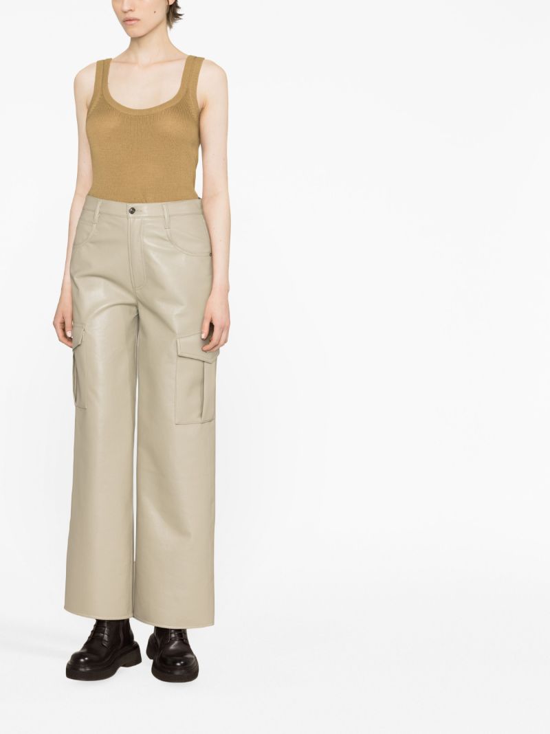 Greige Minka Straight-leg Trousers