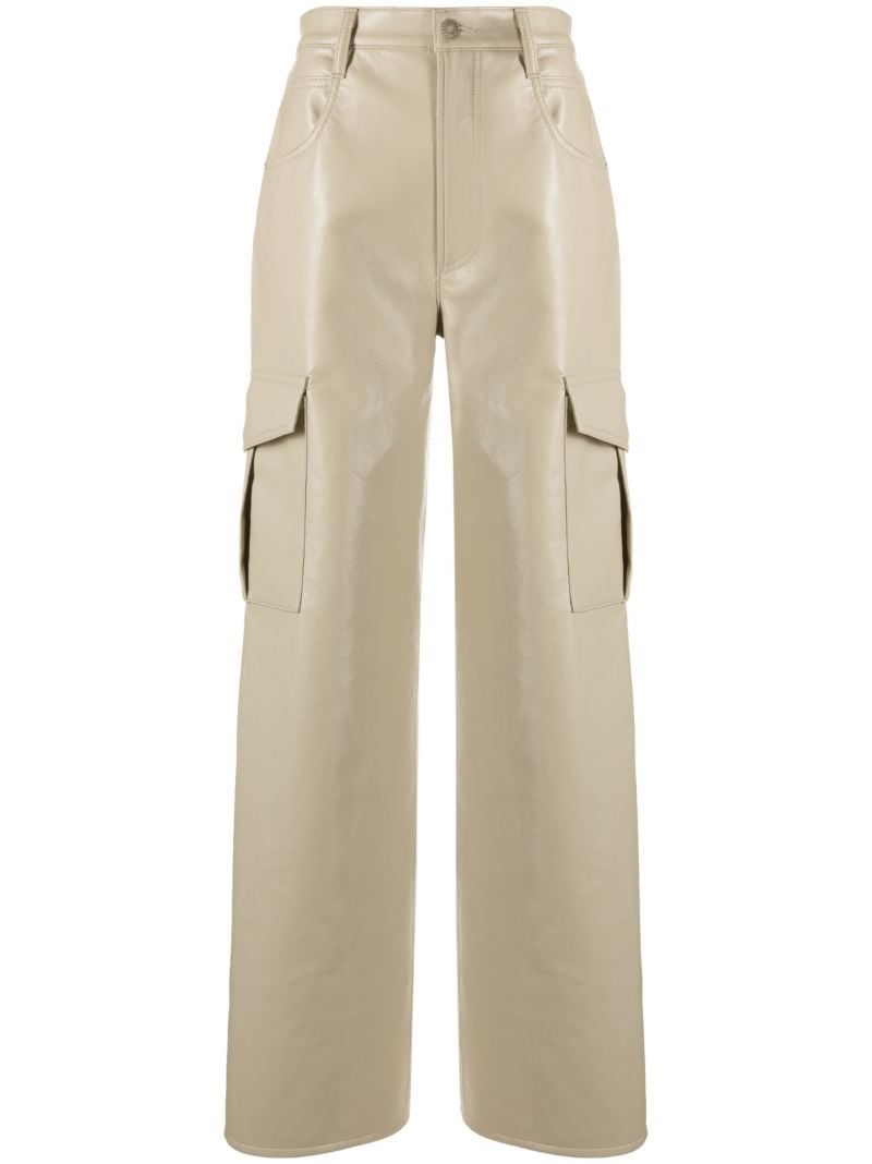 Greige Minka Straight-leg Trousers