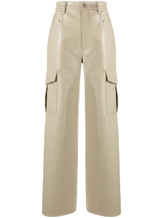 Greige Minka Straight-leg Trousers