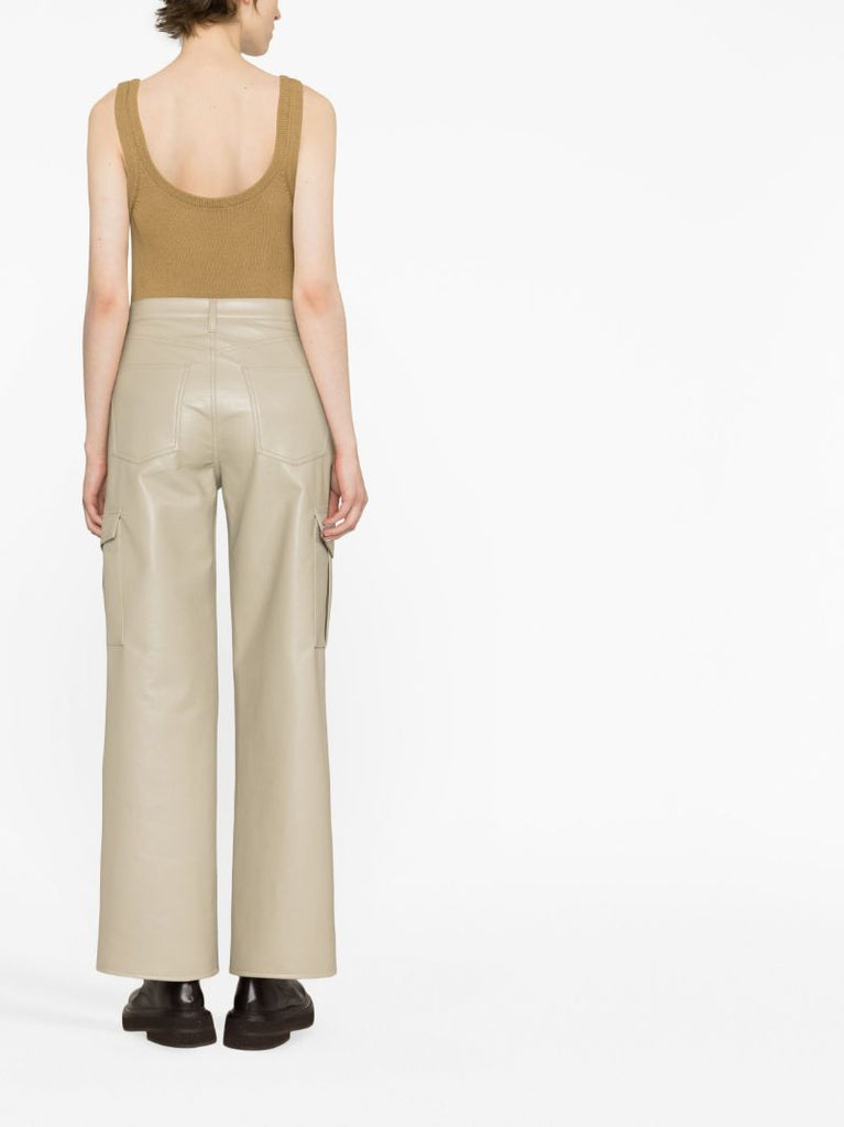 Greige Minka Straight-leg Trousers