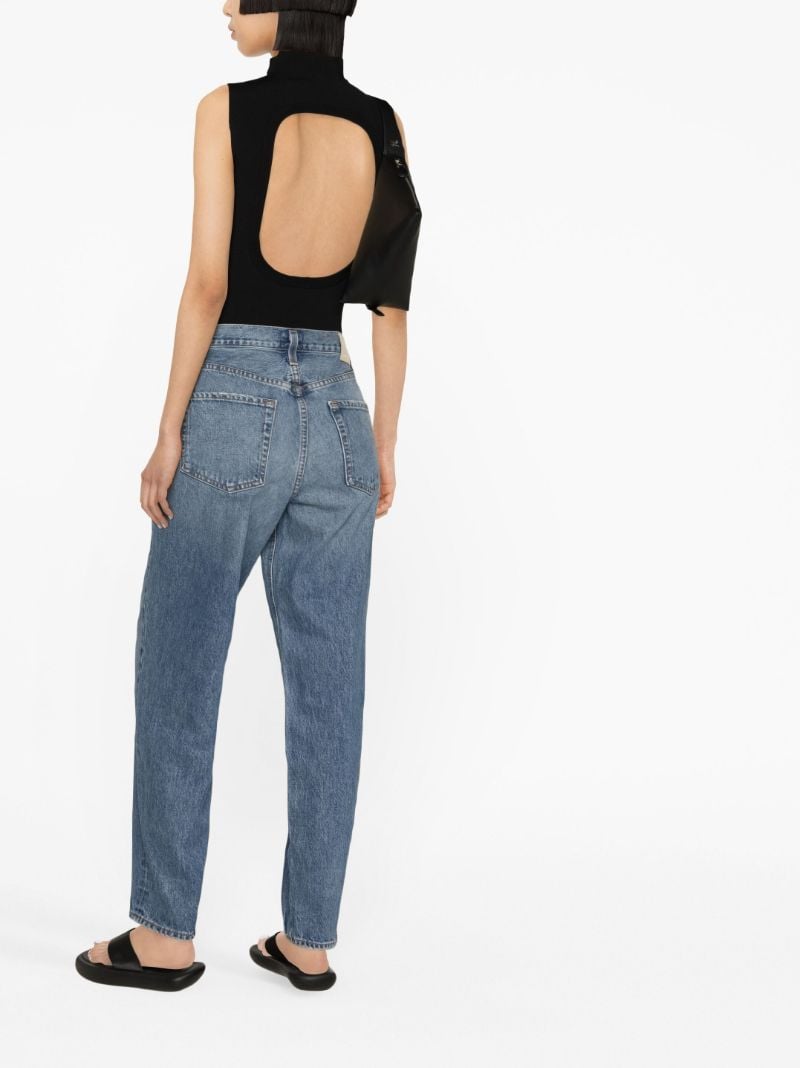 Blue Devi Low-rise Tapered Jeans