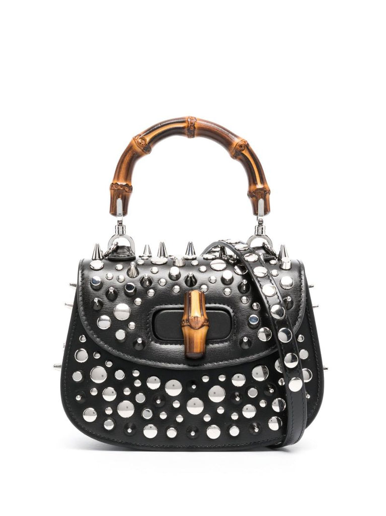 Black Bamboo 1947 Mini Leather Tote Bag