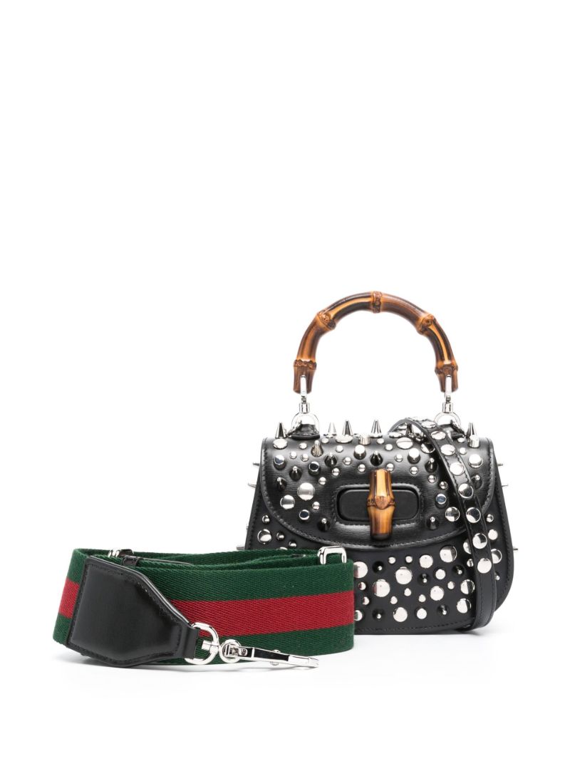 Black Bamboo 1947 Mini Leather Tote Bag