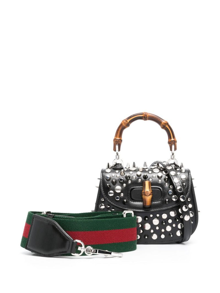 Black Bamboo 1947 Mini Leather Tote Bag