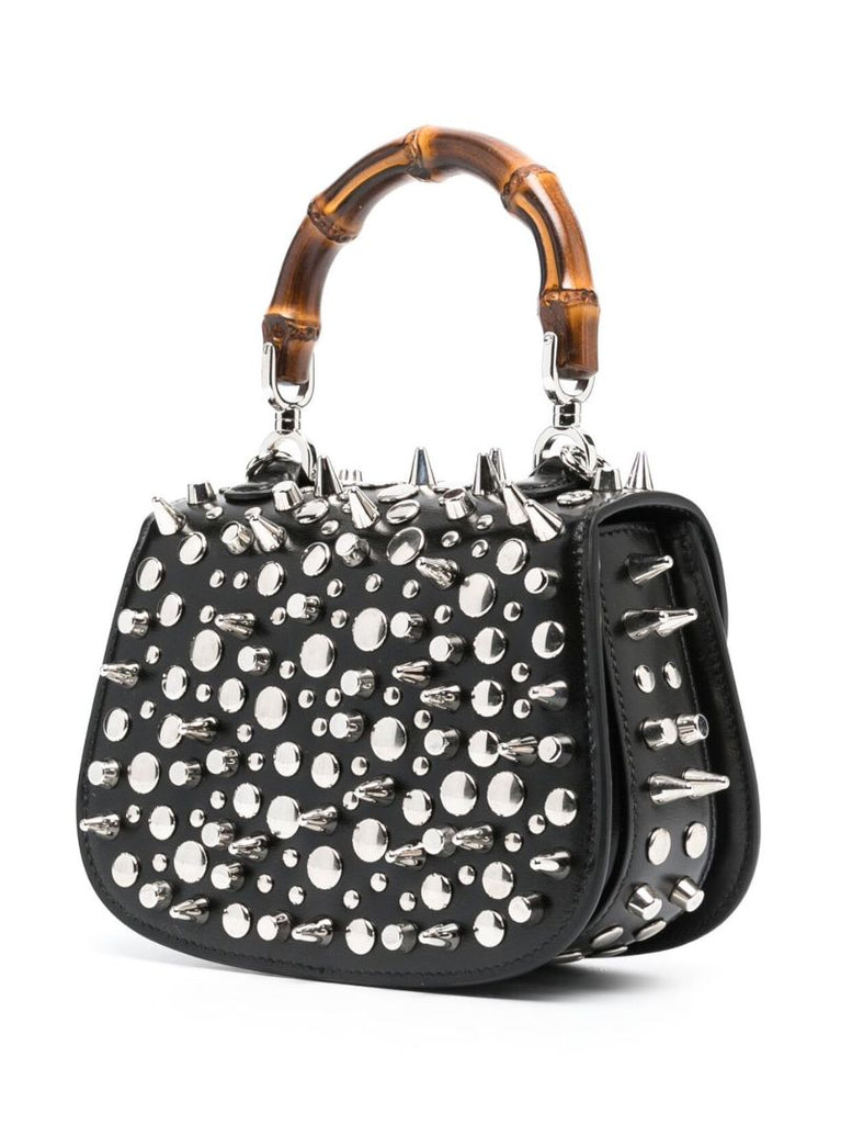Black Bamboo 1947 Mini Leather Tote Bag