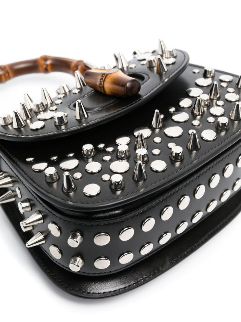 Black Bamboo 1947 Mini Leather Tote Bag
