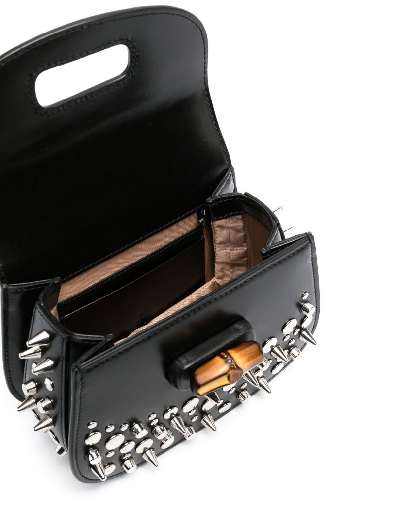 Black Bamboo 1947 Mini Leather Tote Bag