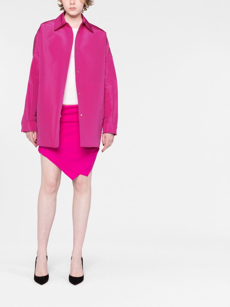 Pink Oversized Silk Shirt