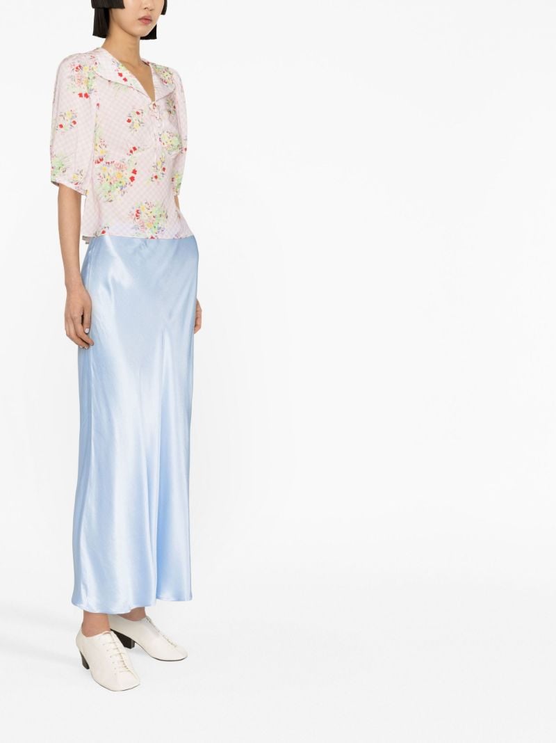Pink Warner Floral Print Blouse