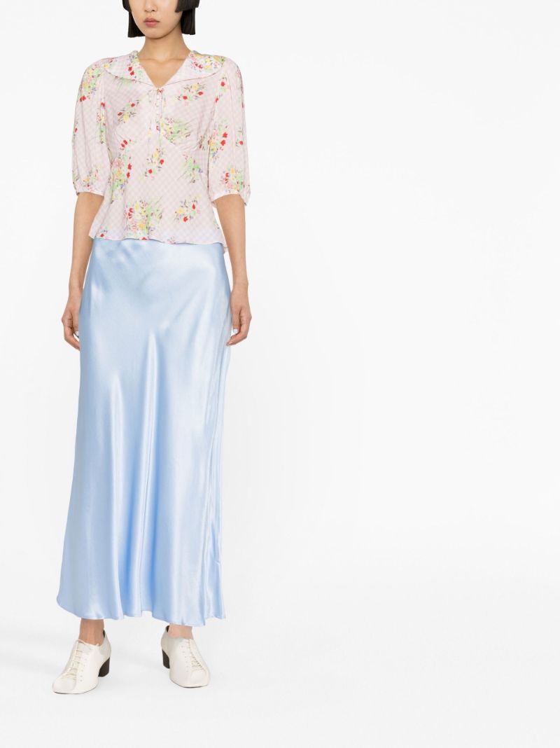 Pink Warner Floral Print Blouse