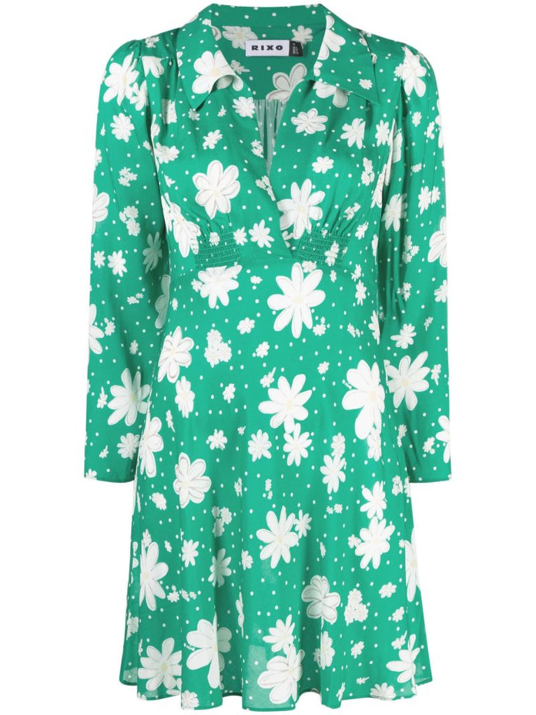Green Renata Daisy Print Dress