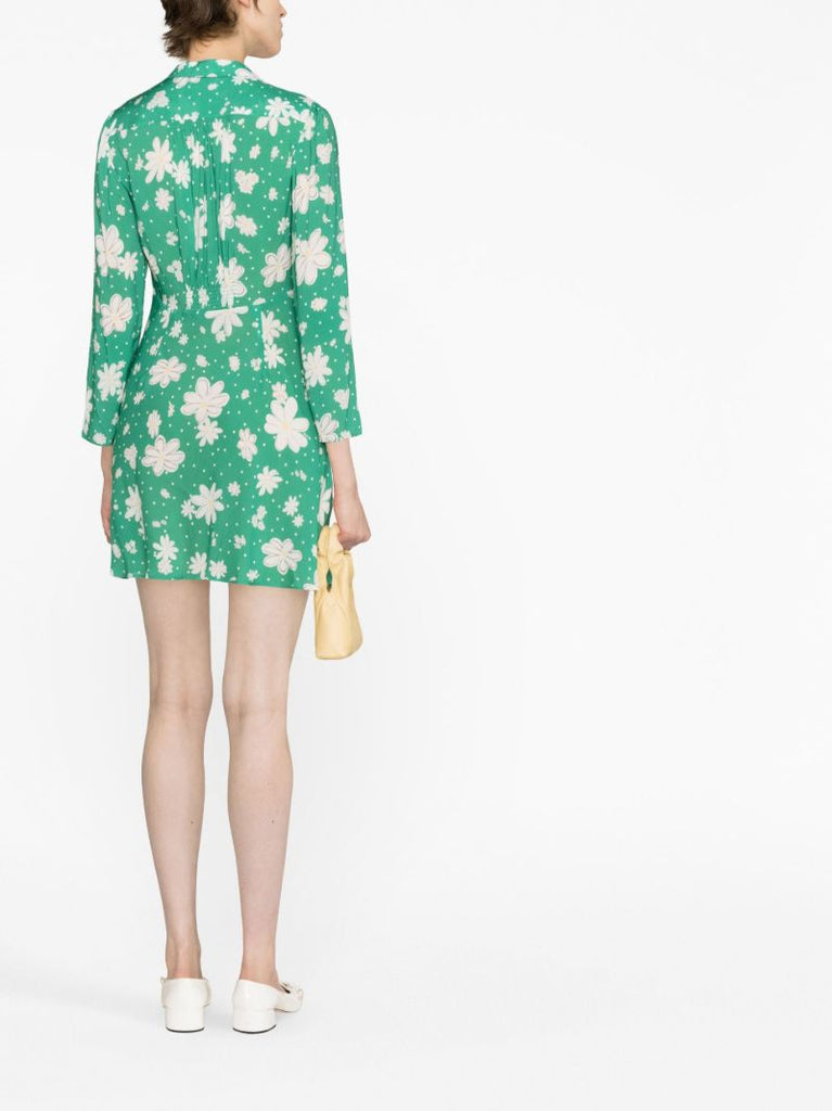 Green Renata Daisy Print Dress