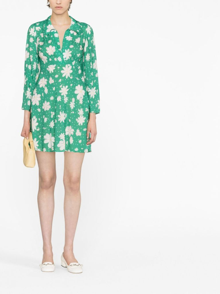 Green Renata Daisy Print Dress