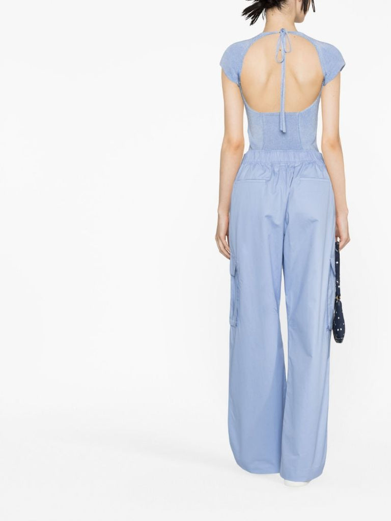 Blue Fatuna Organic Cotton Cargo Trousers