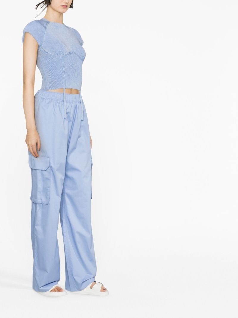 Blue Fatuna Organic Cotton Cargo Trousers