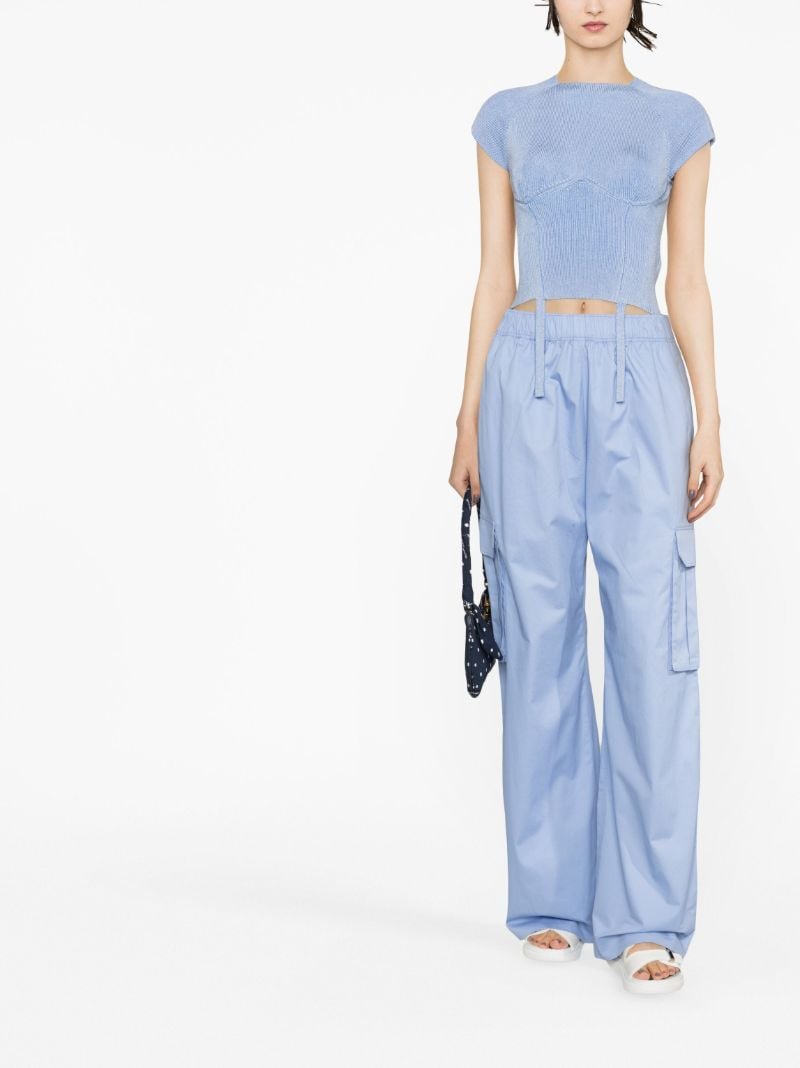 Blue Fatuna Organic Cotton Cargo Trousers