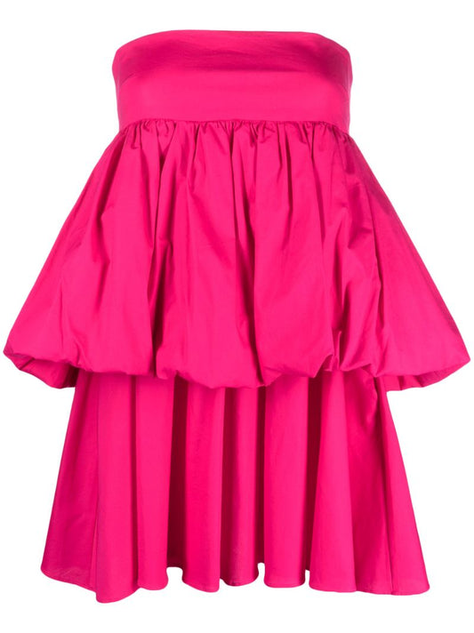 Pink Chloe Strapless Tiered Dress