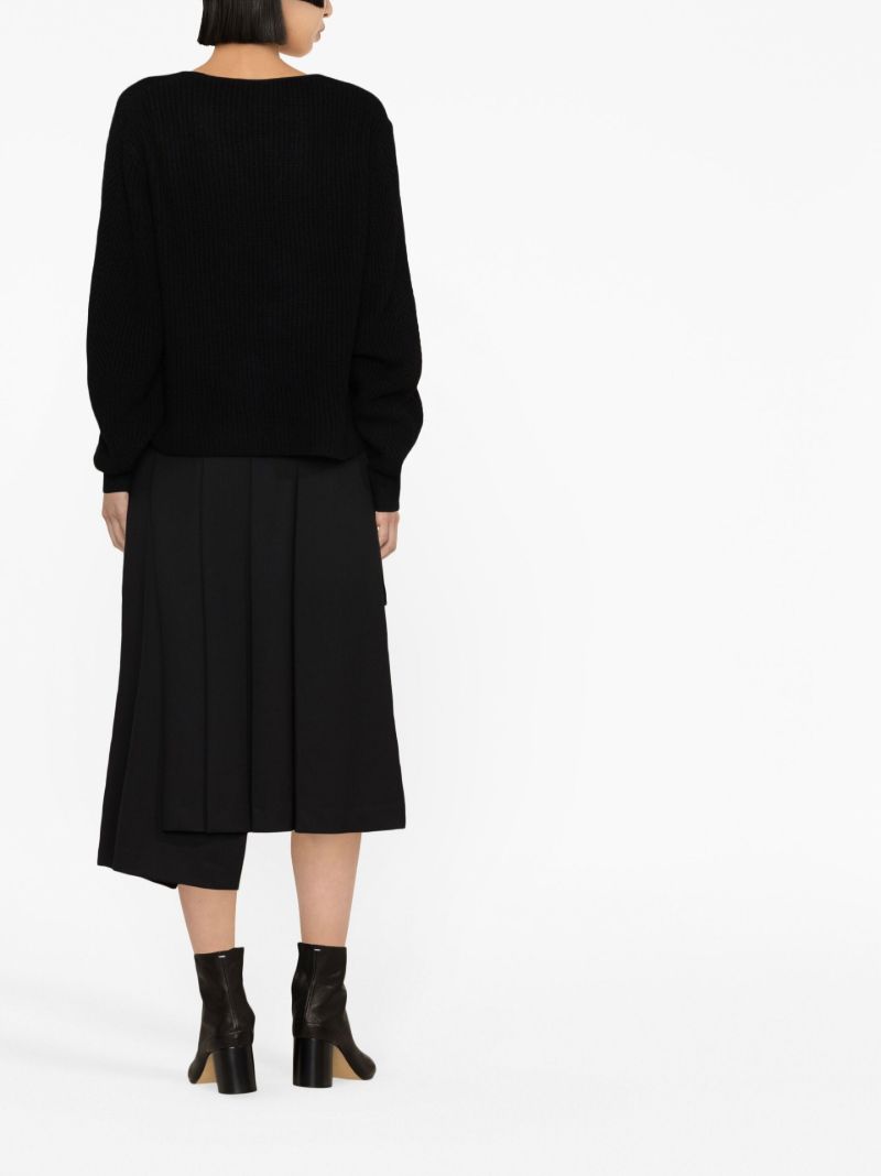 Black Maya V-neck Cashmere Jumper