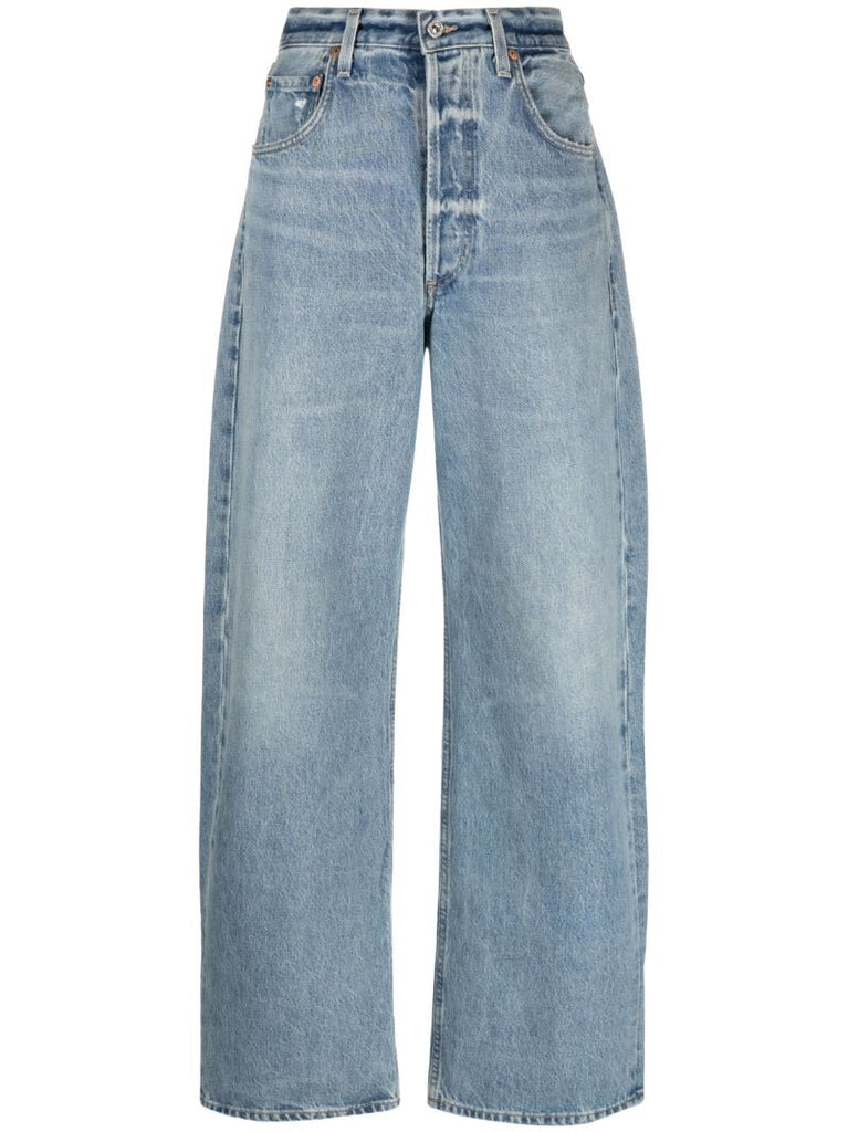 Blue Ayla Baggy Cropped Jeans