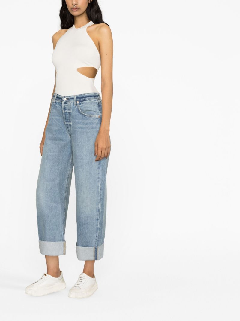 Blue Ayla Baggy Cropped Jeans