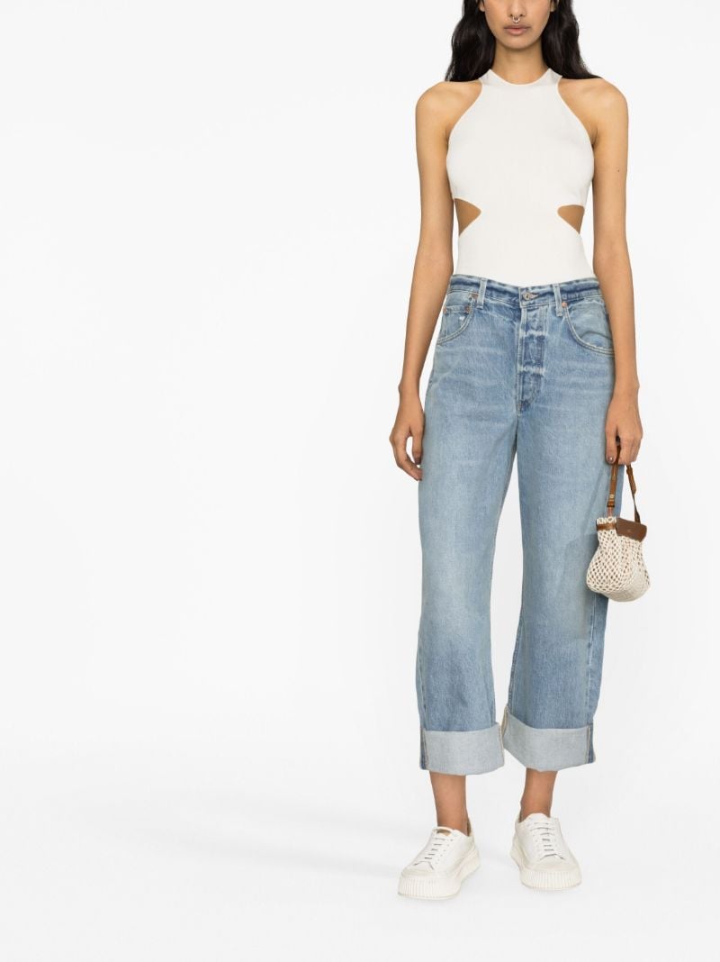 Blue Ayla Baggy Cropped Jeans
