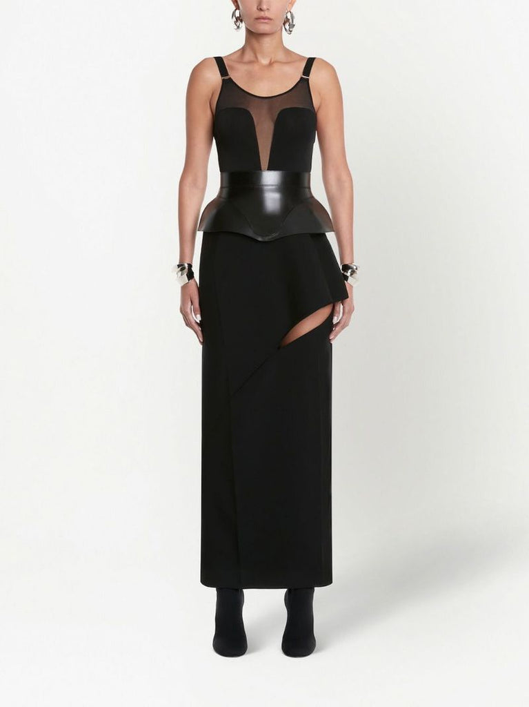 Black Leather Corset Belt