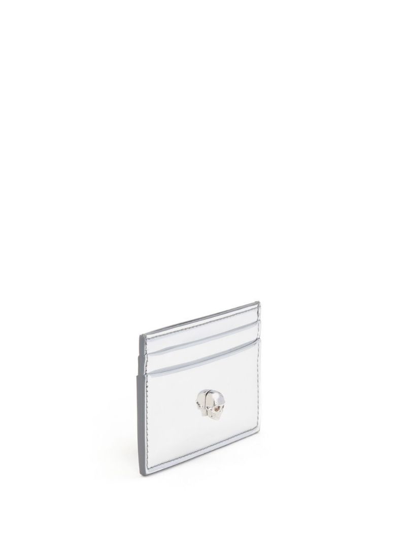 Silver-tone Skull Logo Card Holder