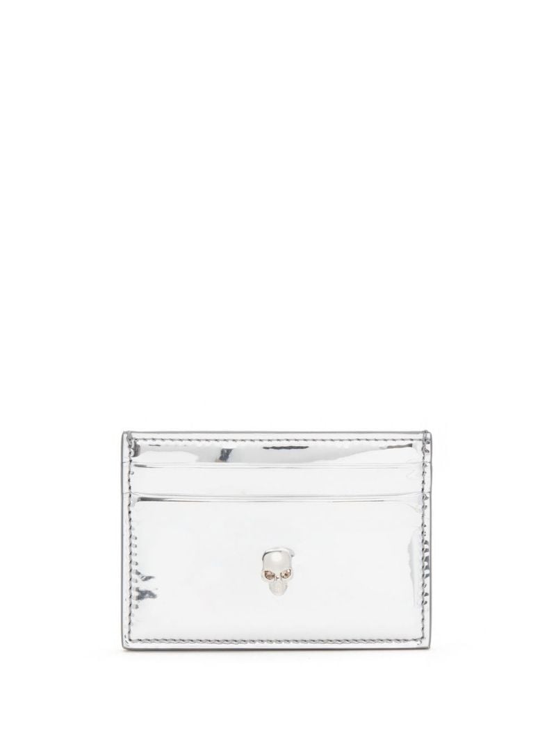 Silver-tone Skull Logo Card Holder