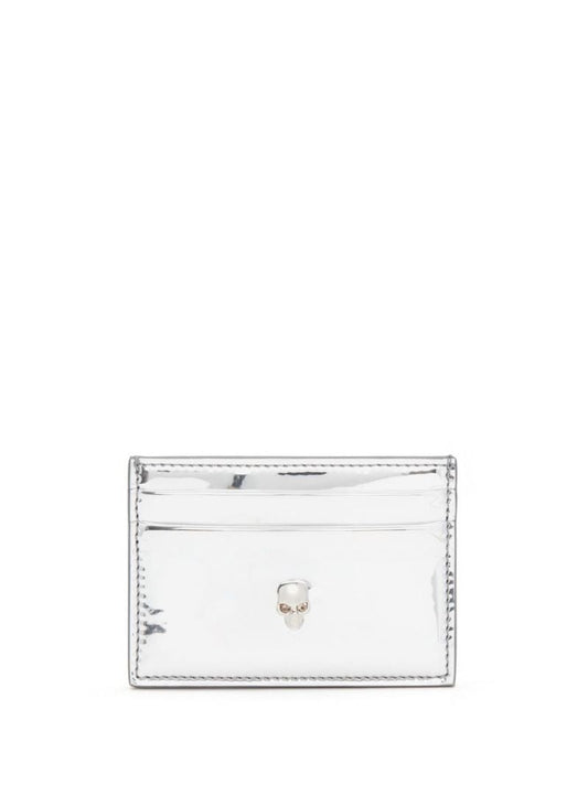 Silver-tone Skull Logo Card Holder
