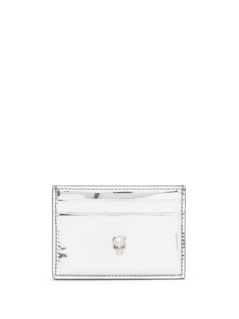 Silver-tone Skull Logo Card Holder