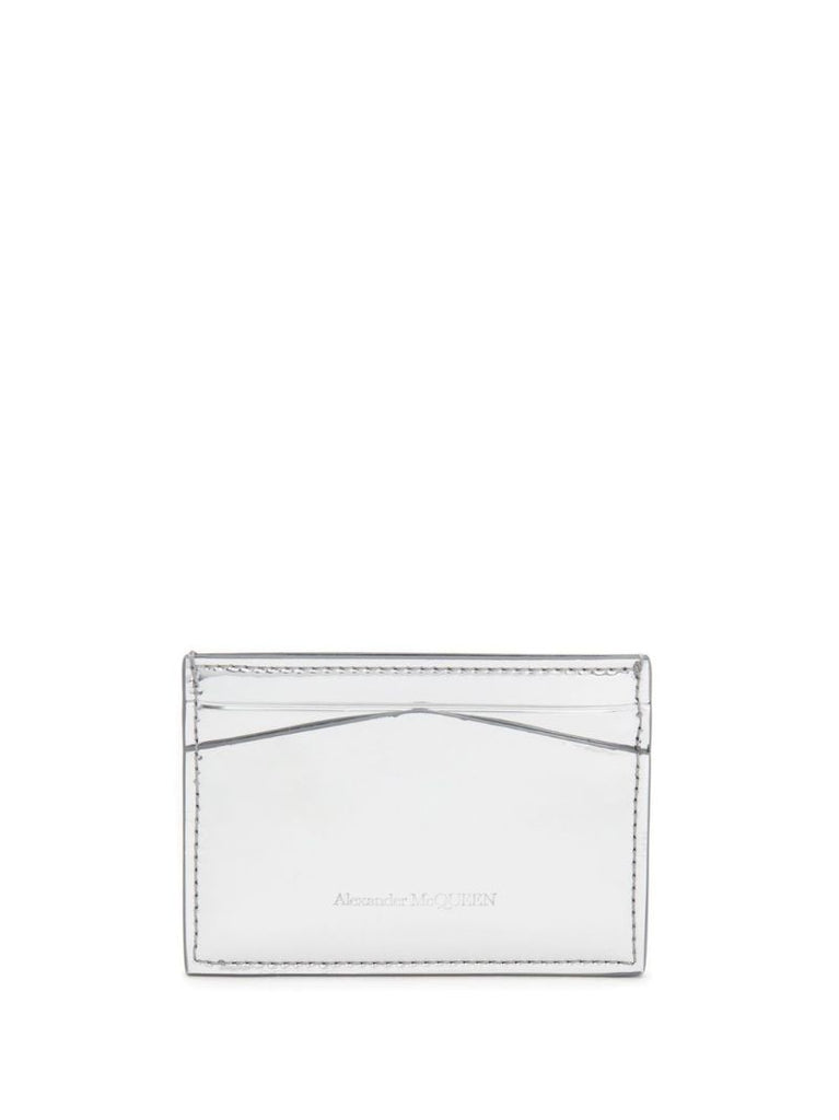 Silver-tone Skull Logo Card Holder