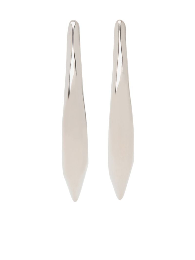 Silver-tone Skull Hoop Earrings