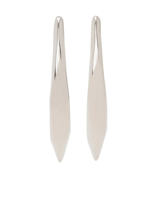 Silver-tone Skull Hoop Earrings