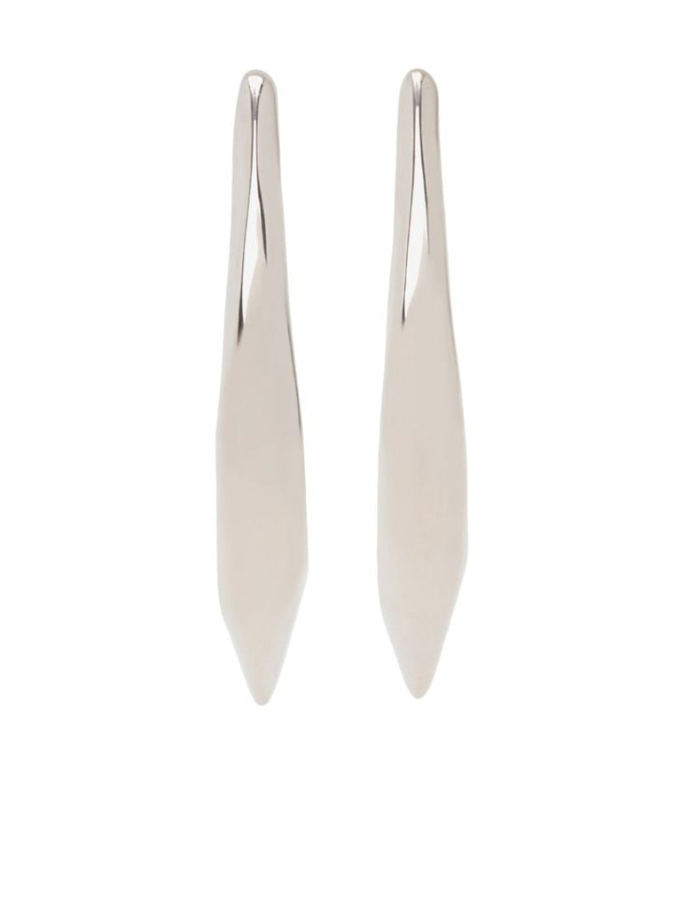 Silver-tone Skull Hoop Earrings