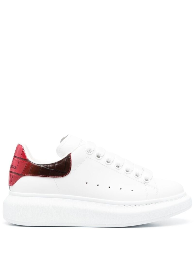 White and Red Oversized Sneakers