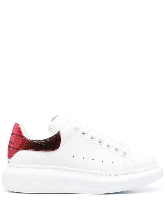 White and Red Oversized Sneakers