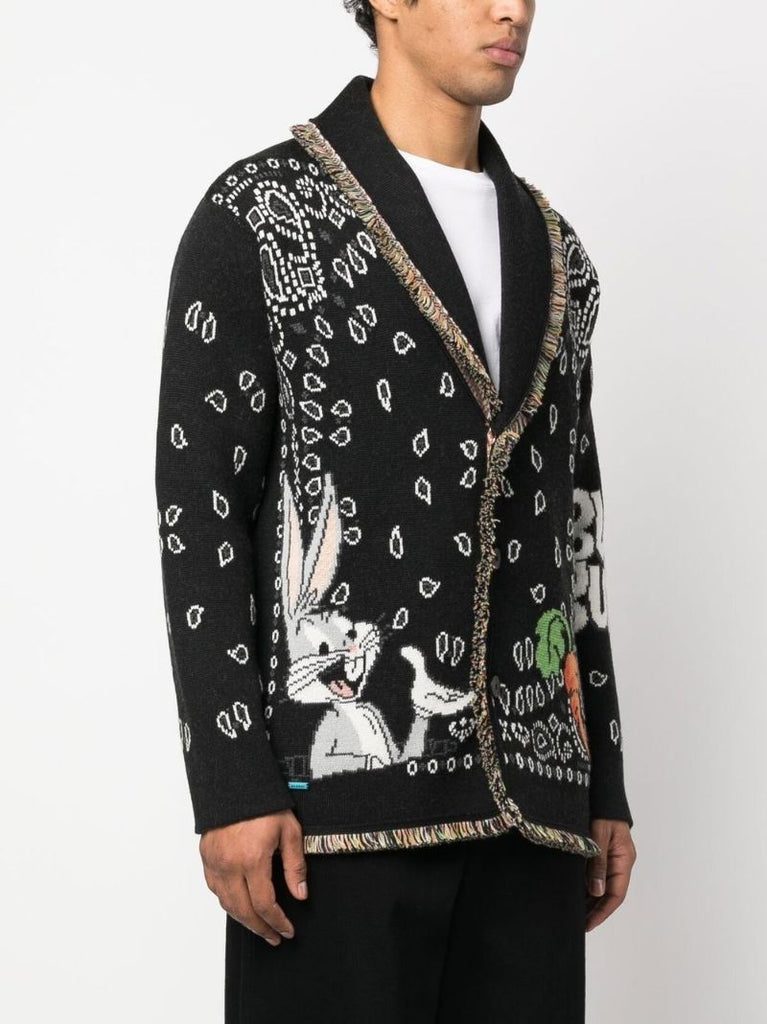 X Looney Tunes Black Bugs Bunny Bandana Cardigan