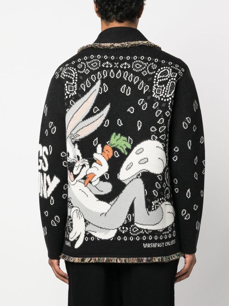X Looney Tunes Black Bugs Bunny Bandana Cardigan