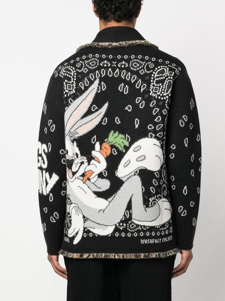 X Looney Tunes Black Bugs Bunny Bandana Cardigan