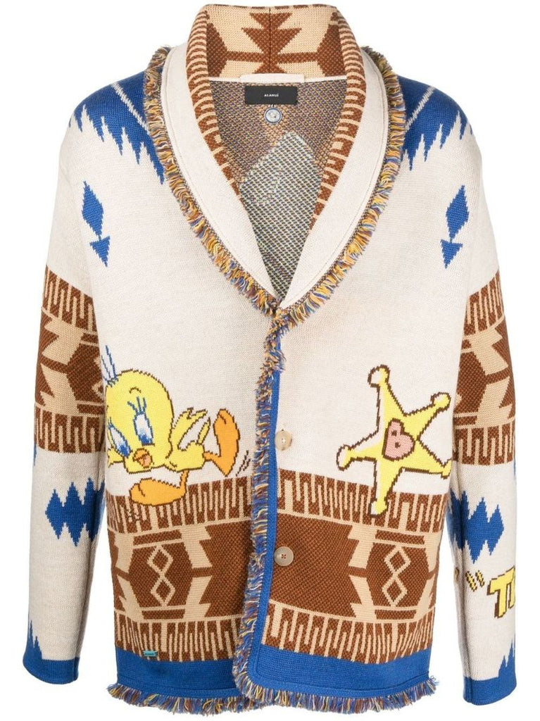 X Looney Tunes Neutral Tweety Cowboy Icon Cardigan