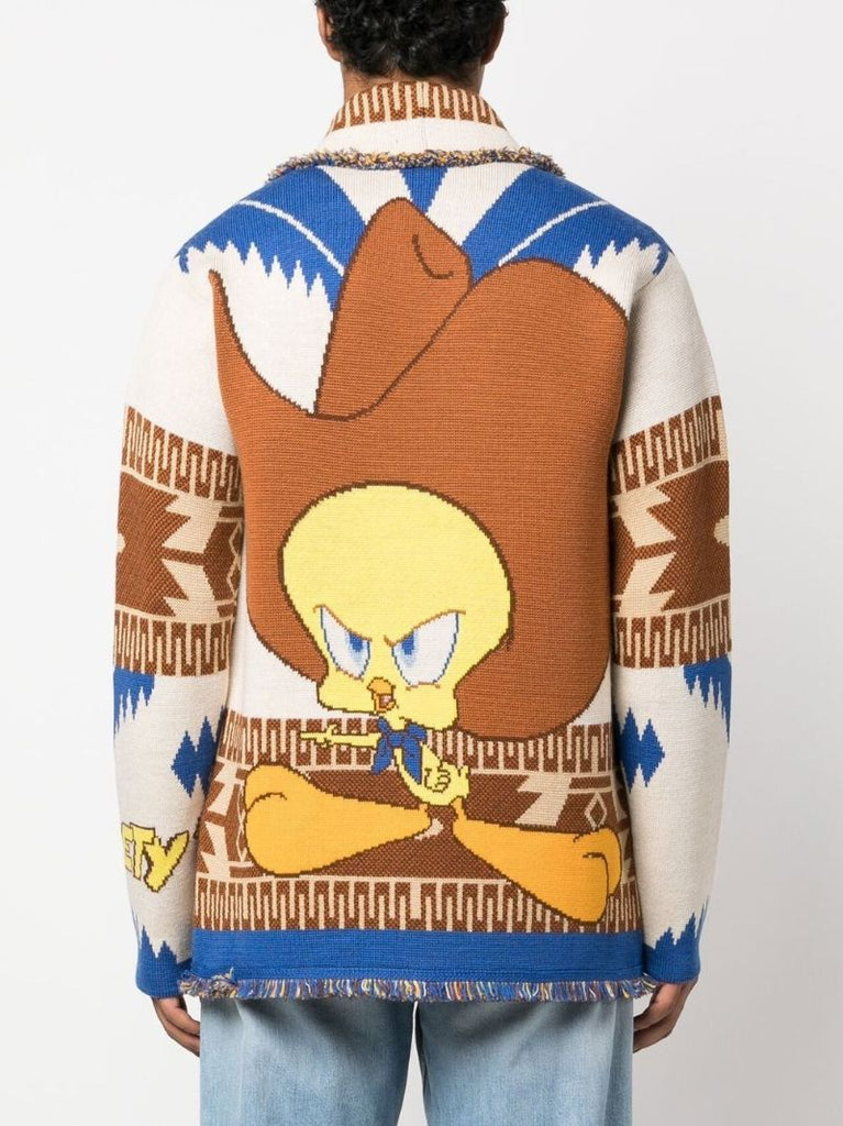 X Looney Tunes Neutral Tweety Cowboy Icon Cardigan