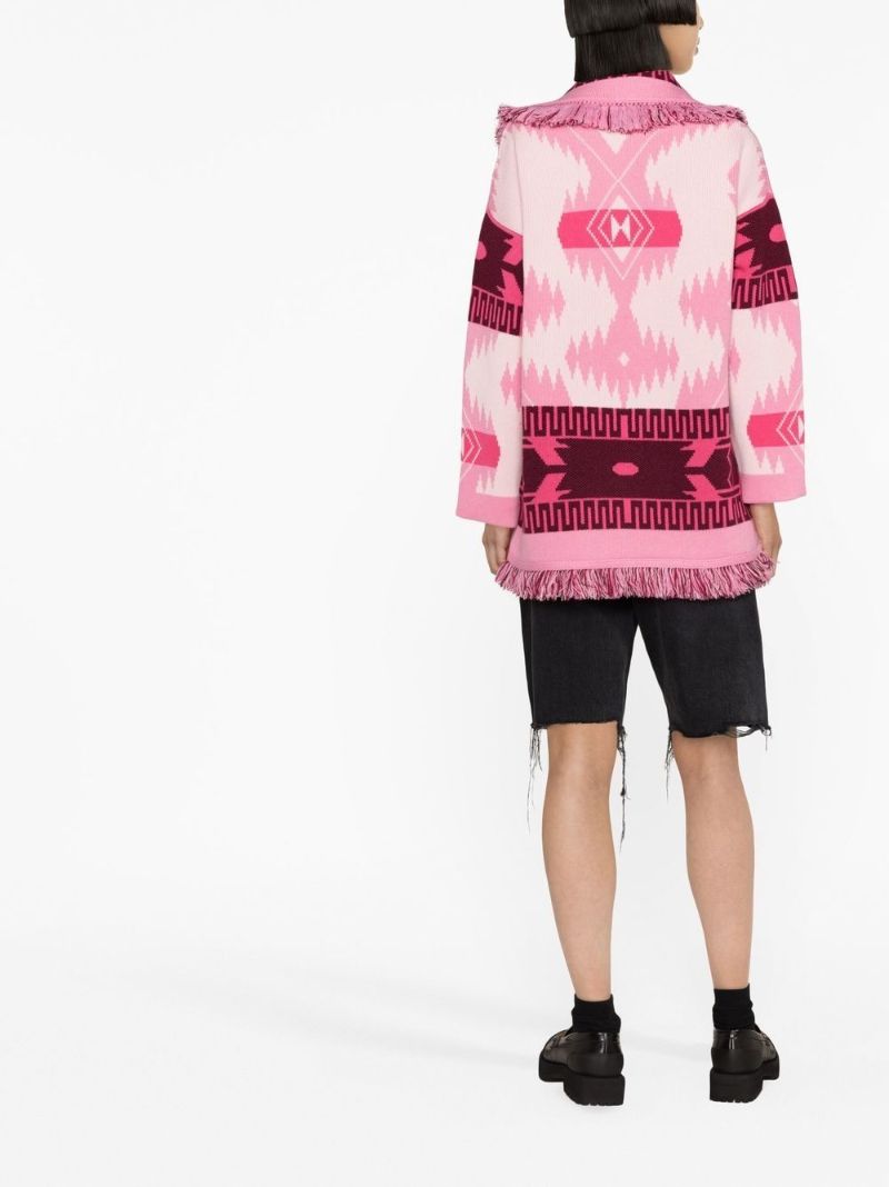 Pink Icon Jacquard Cashmere Cardigan