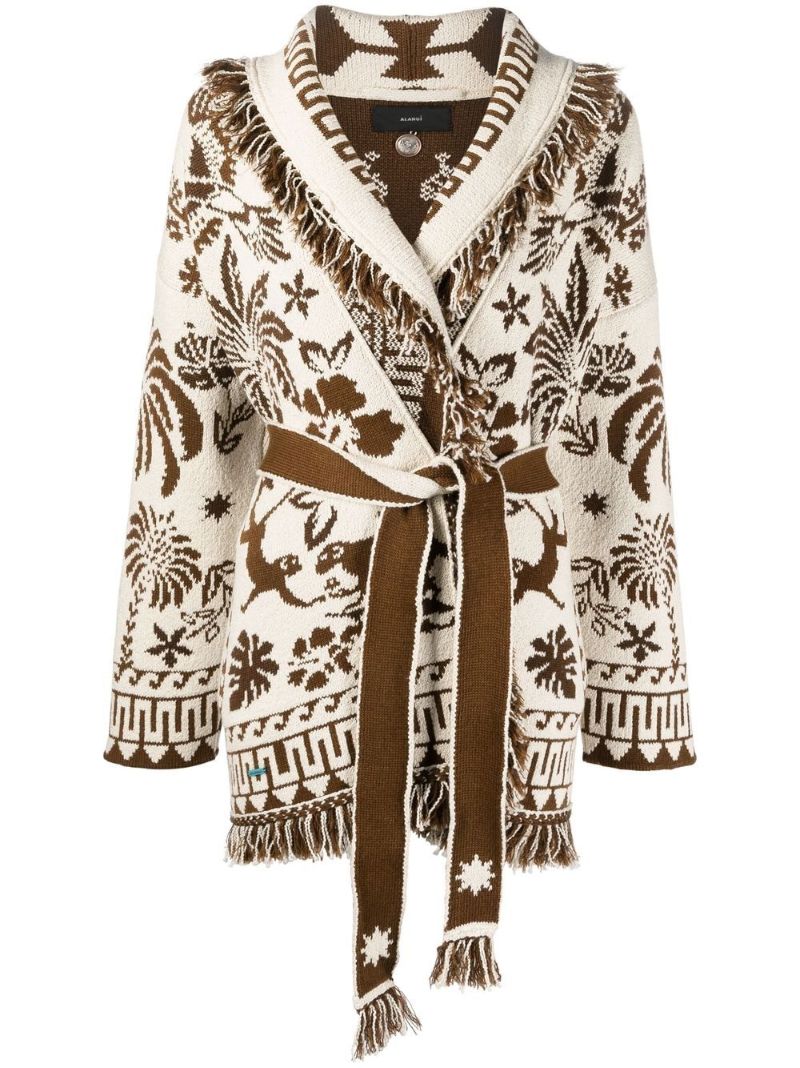 Cream Explosion of Nature Foul Cardigan