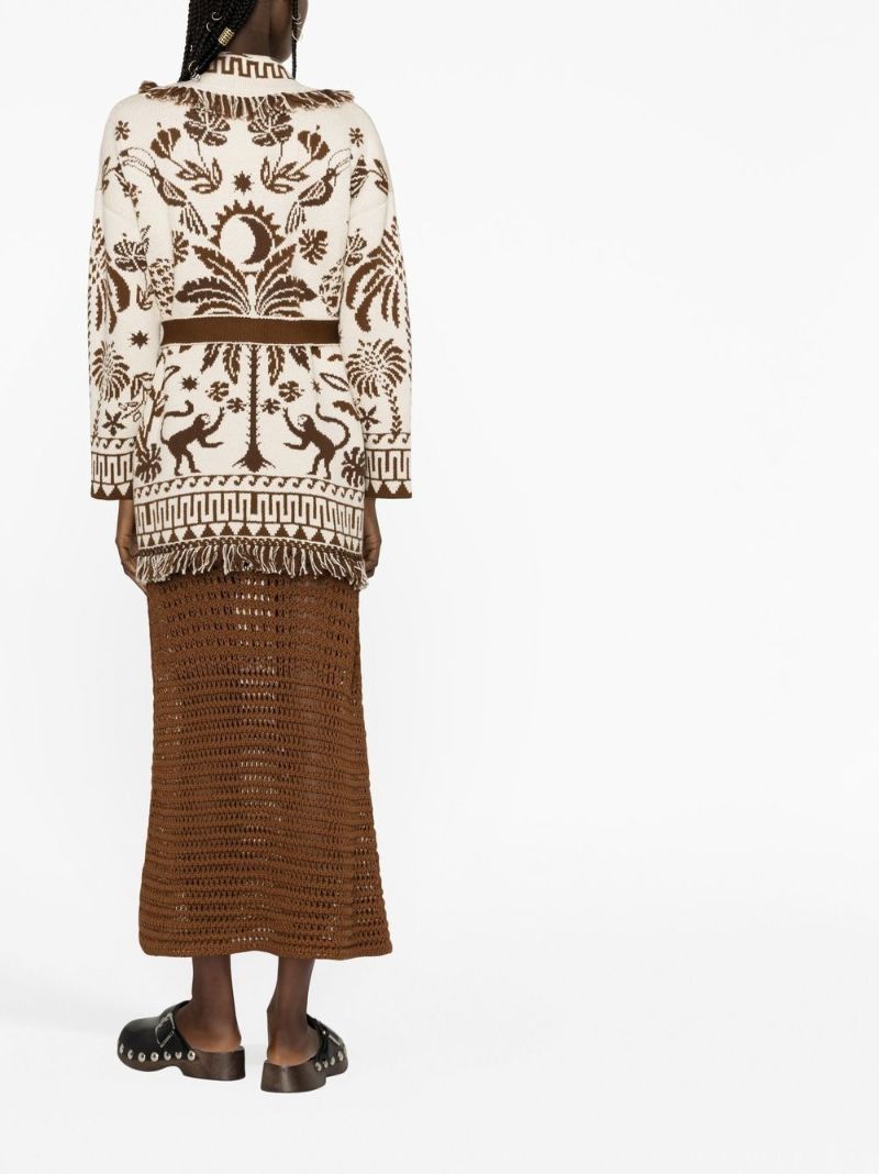 Cream Explosion of Nature Foul Cardigan
