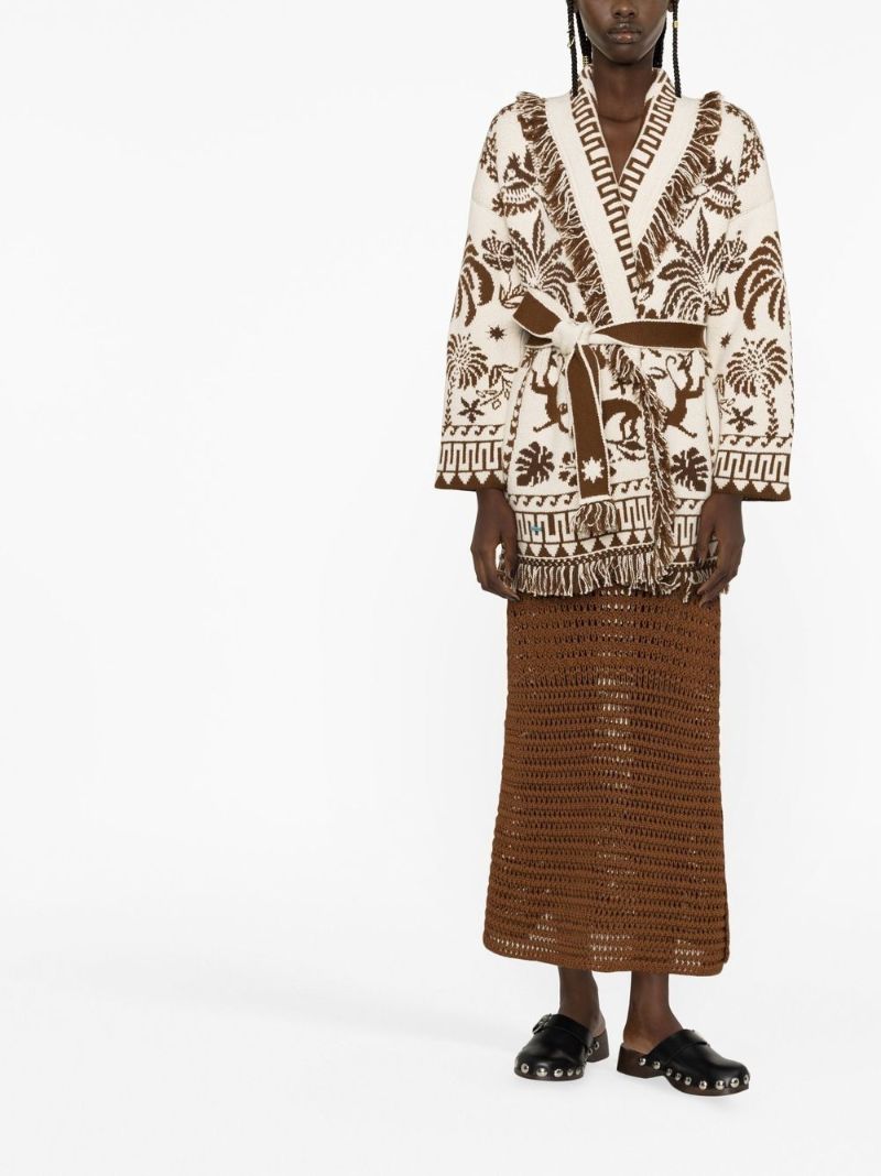 Cream Explosion of Nature Foul Cardigan