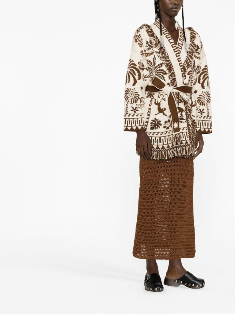 Cream Explosion of Nature Foul Cardigan