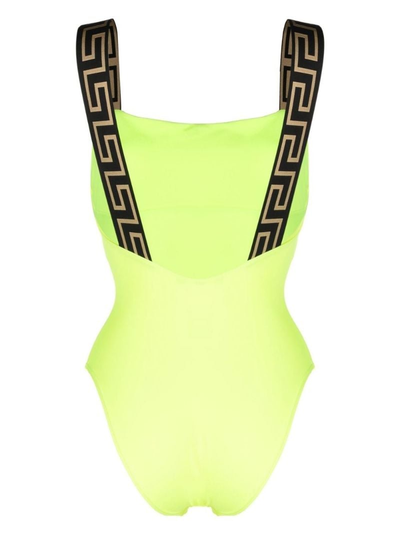 Yellow La Greca Strap One-piece Swimsuit